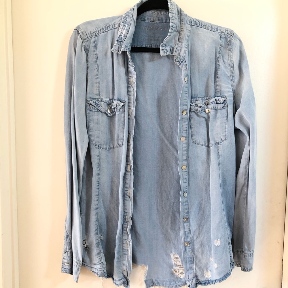 BLANK jean button down shirt